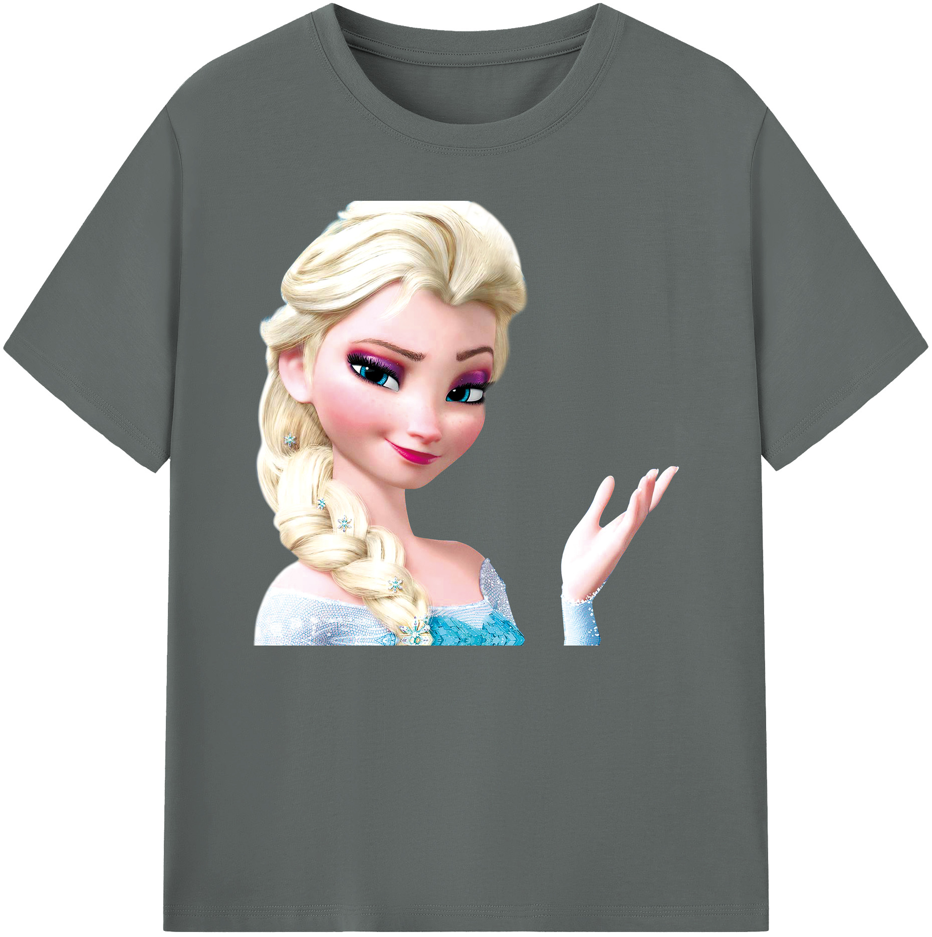 （画像用） アナと雪の女王 アンナ エルサ Frozen Anna Elsa 綿100％ メンズ半袖Tシャツ｜肌触りやわらか＆通気性